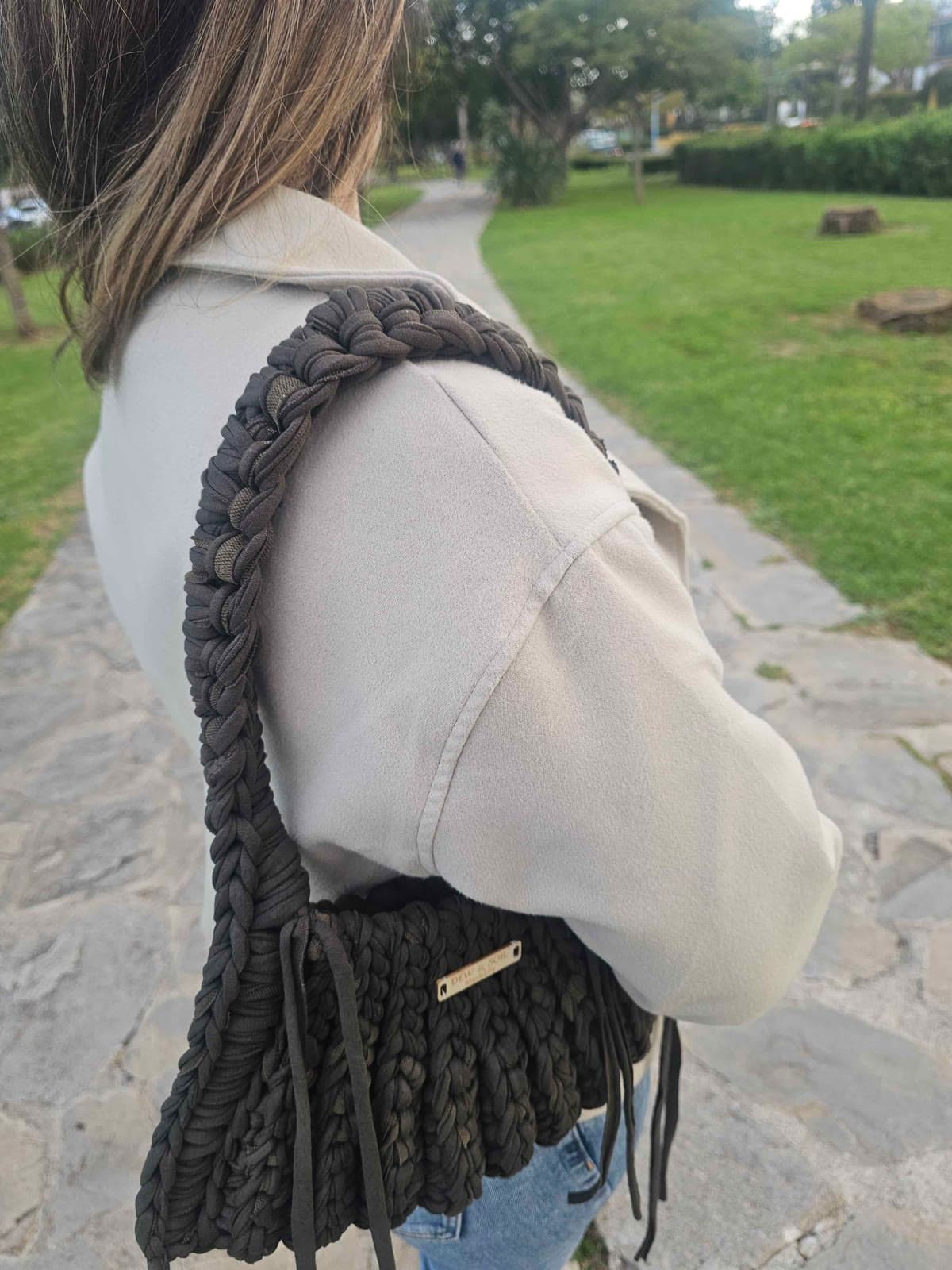 Braided Crochet Shoulder Bag product photo