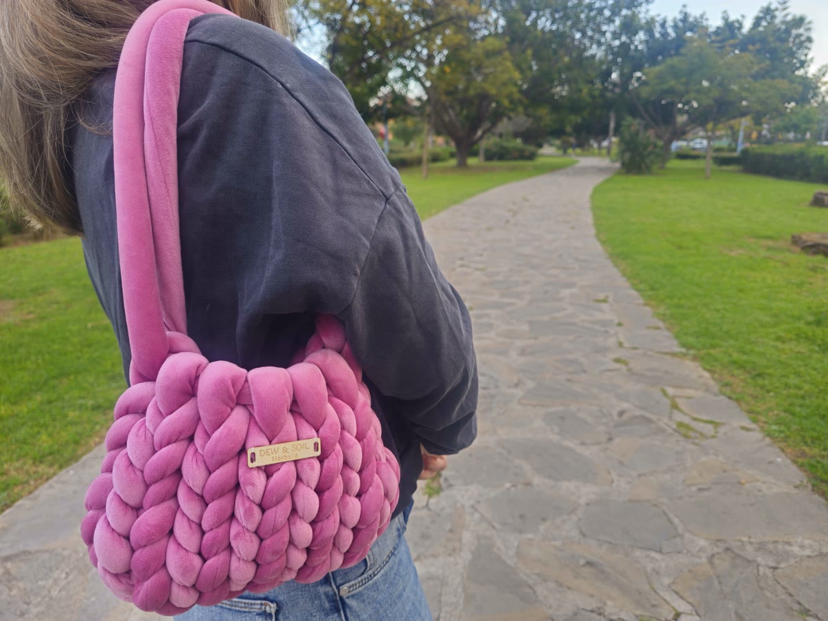Braided Velvet Mini Bag